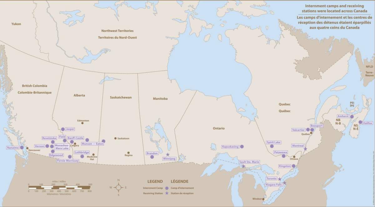 The Castle Mountain Internment Camp was one of 24 such camps set up across Canada during WW1 to hold more than 8,500 "enemy aliens."