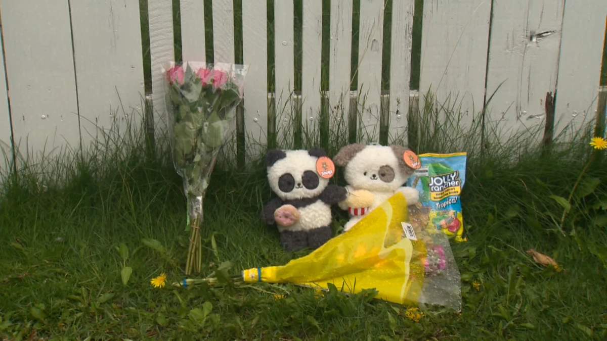 On Thursday a small memorial of flowers, stuffed animals and candy had been left outside the house where the bodies were found.