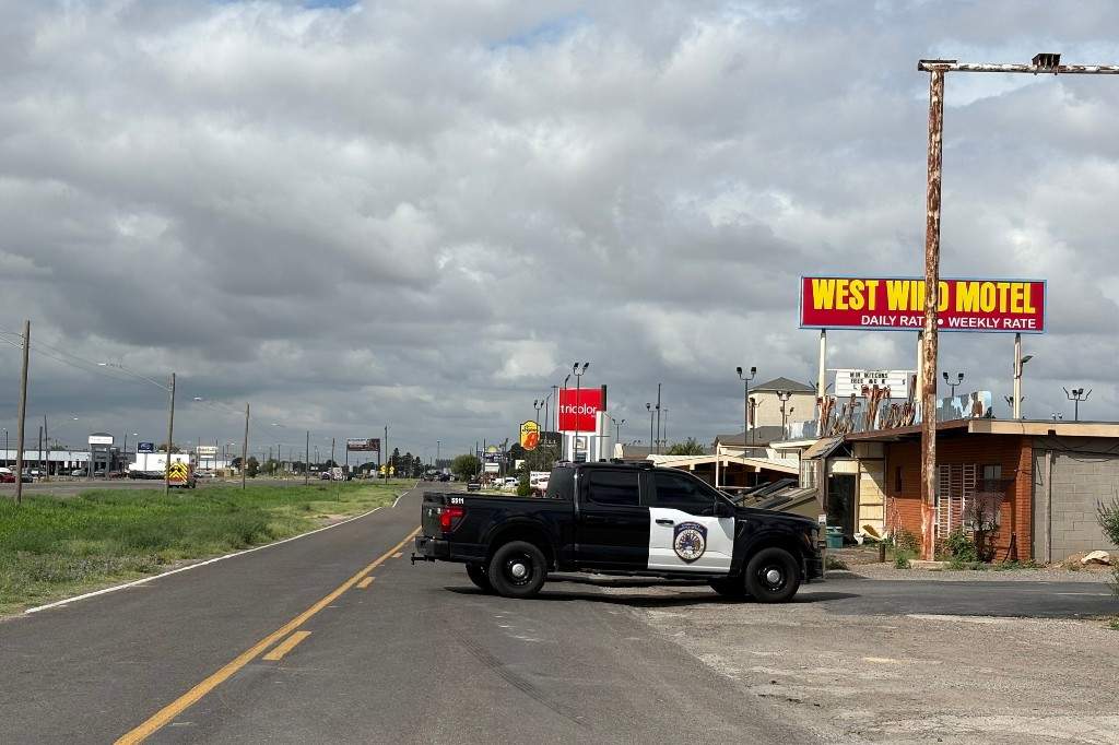 Law enforcement responds to an active shooting scene Friday, June 12, 2026, in Midland, Texas.