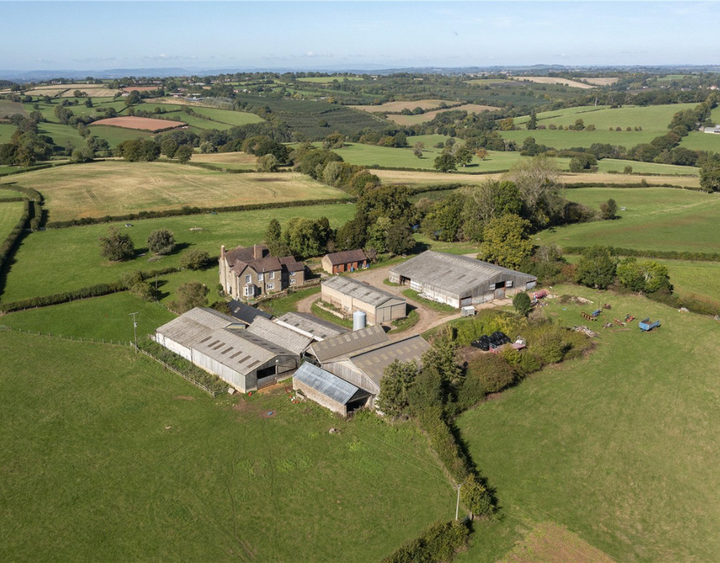 An aerial view of Prince William's 600 acre English farm that is up for sale. The Herefordshire property is owned by the Duchy of Cornwall, a royal estate set up in the 1300s to provide income to the heir to the British throne.