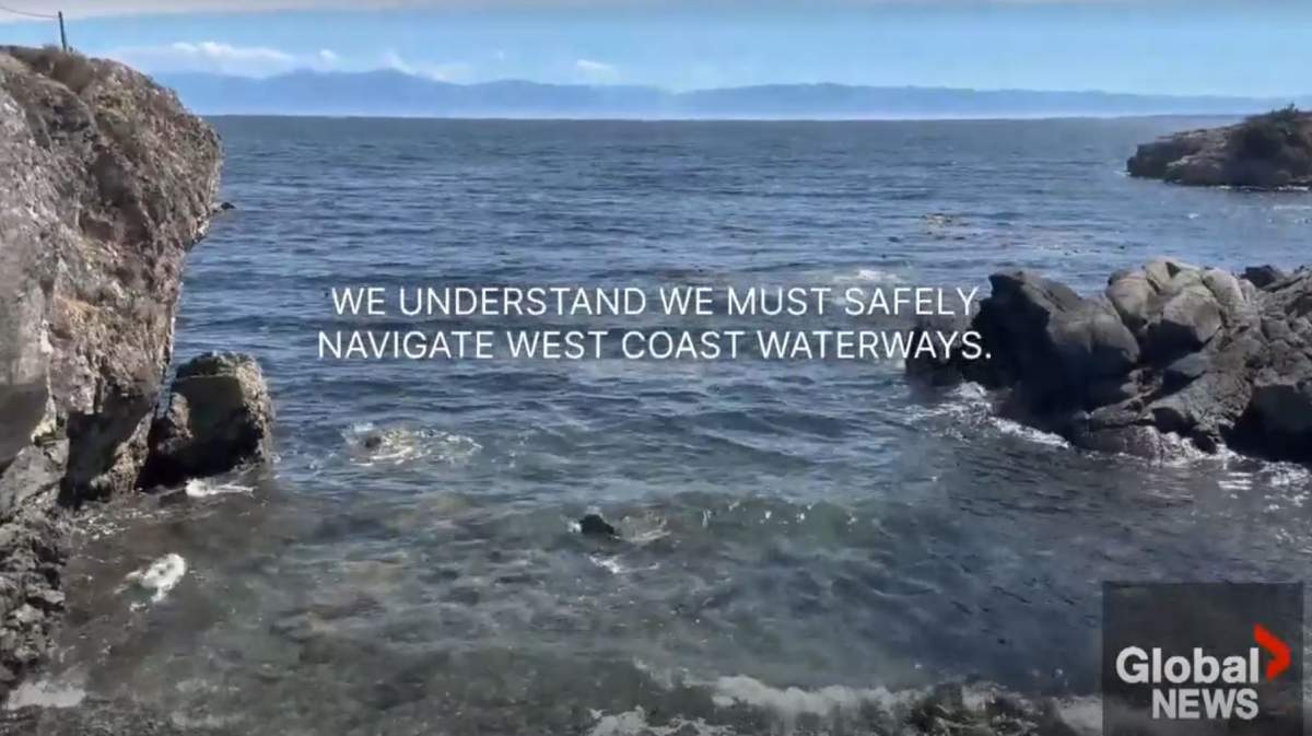 An image, taken from a video, produced by the Alberta government, promoting the idea of a new oil pipeline to the B.C. coast.
