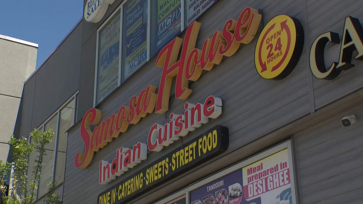 Calgary police responded around 3 a.m. on Sunday to reports of a shooting outside the Samosa House in northeast Calgary.
