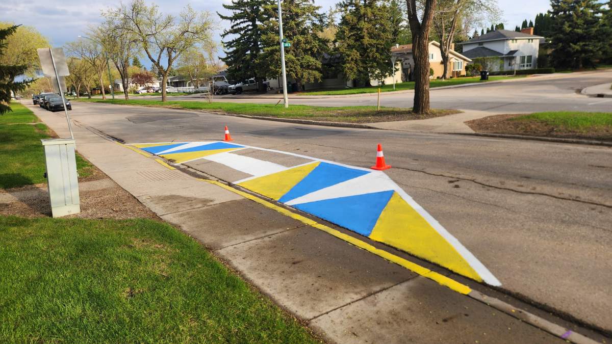 Crosswalk on Main Street painted by Derek Cameron