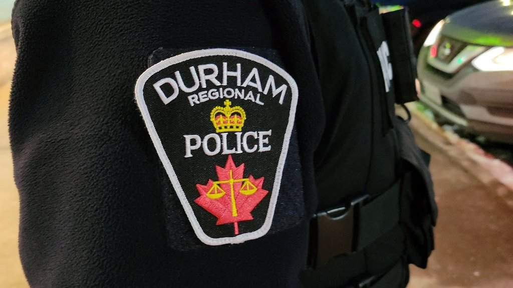 A Durham regional police logo is shown in Bowmanville, Ont., on Tuesday Feb. 28, 2023.