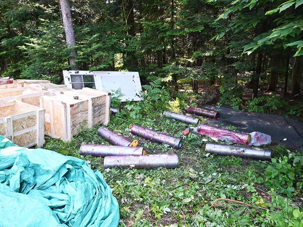 Metal cylinders containing cocaine delivered to a residence in St-Sauveur were seized by the RCMP on July 3, 2026. THE CANADIAN PRESS (courtesy of the RCMP, mandatory credit).