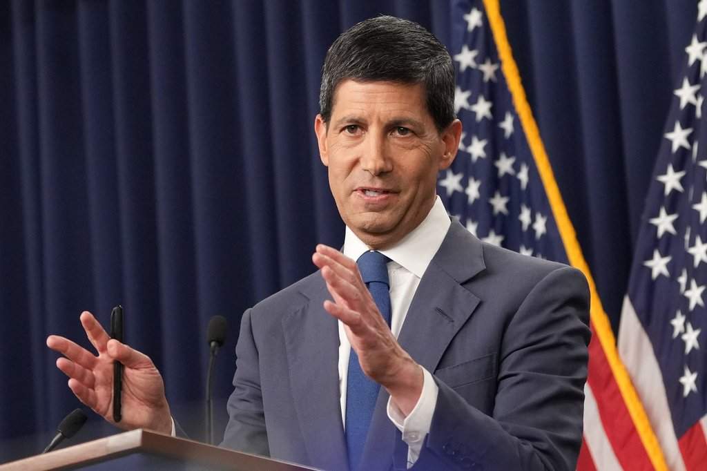 Federal Reserve Board Chairman Kevin Warsh speaks at a news conference at the Federal Reserve in Washington, Wednesday, July 29, 2026. (AP Photo/Mark Schiefelbein).
