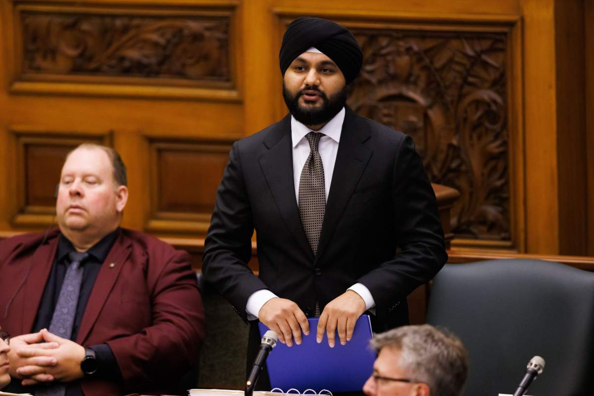 PC MPP Hardeep Singh Grewal attends question period at Queen's Park in Toronto on May 13, 2025.
