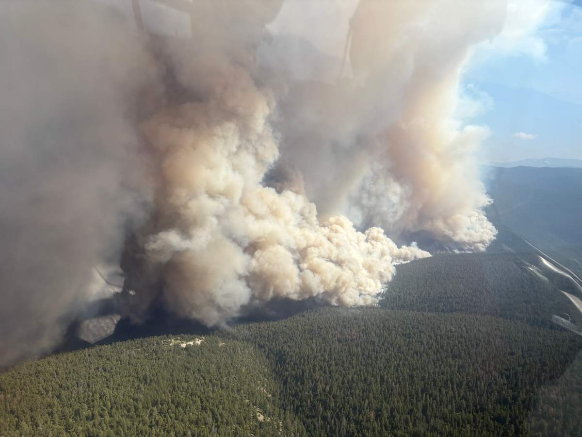 The French Bar Creek fire is burning in the Kamloops Fire Centre. Courtesy of the BC Wildfire Service.