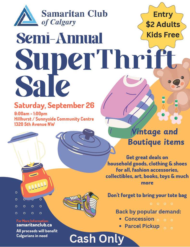 The Samaritan Club of Calgary Super Thrift Sale - image