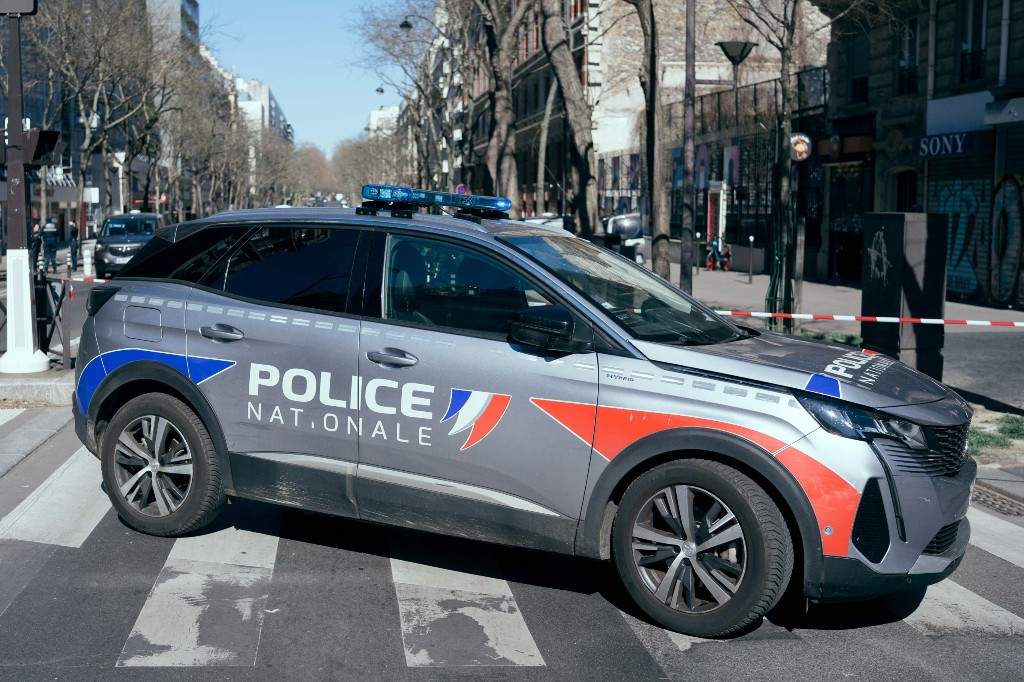 A file photo of a French National Police car on Avenue Philippe Auguste, France on March 20, 2025.