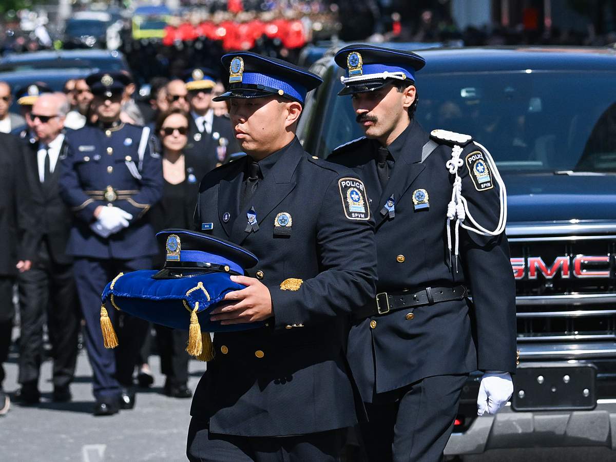 Montreal police procession fallen officer