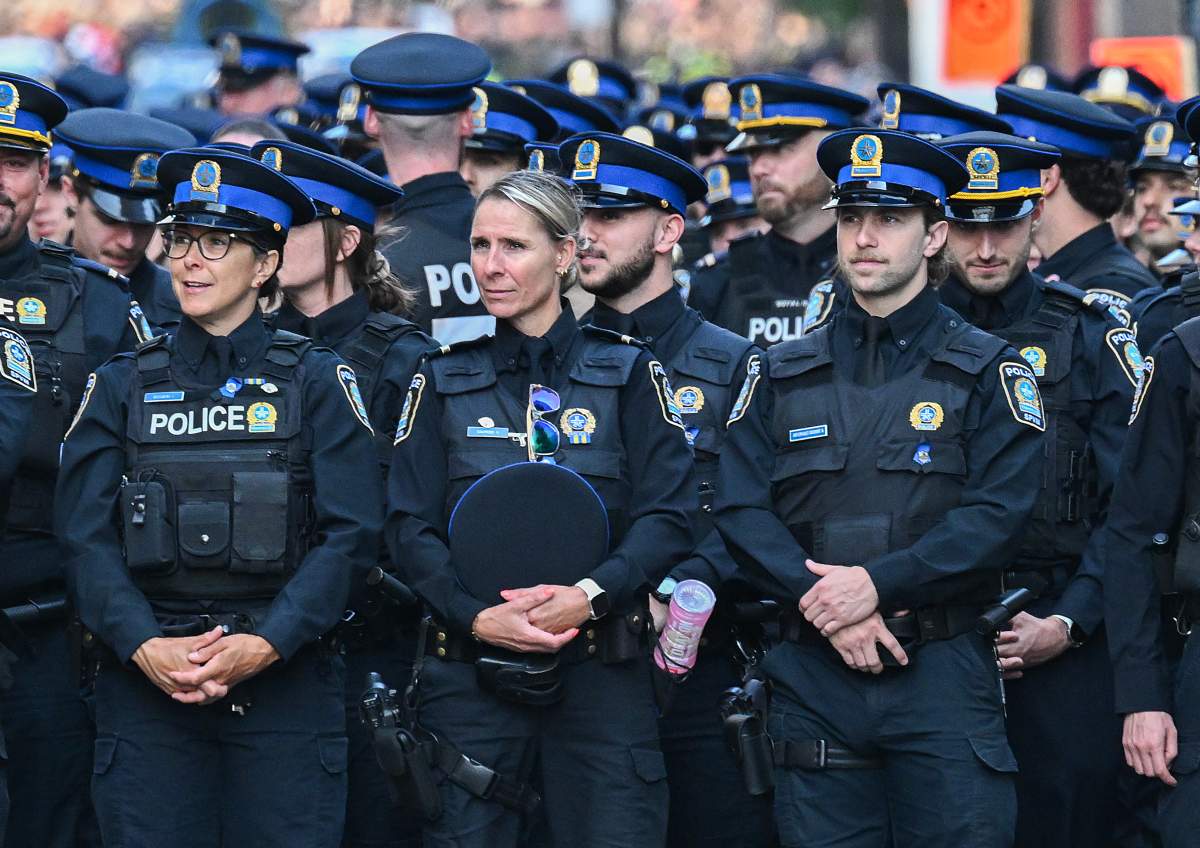 Montreal police procession