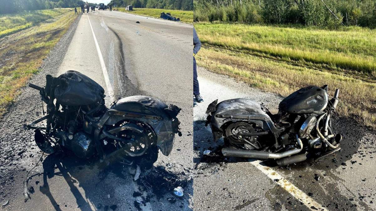 Tyler Duboski’s motorcycle was destroyed in the crash on August 31, 2024.