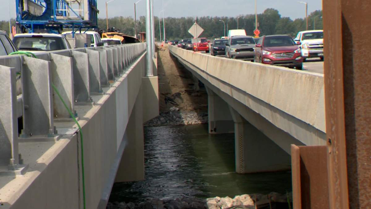 When the new Ivor Strong Bridge (left) is opened to traffic on July 27, traffic in both directions will be temporarily moved to the old bridge (right) while it is being rehabilitated.