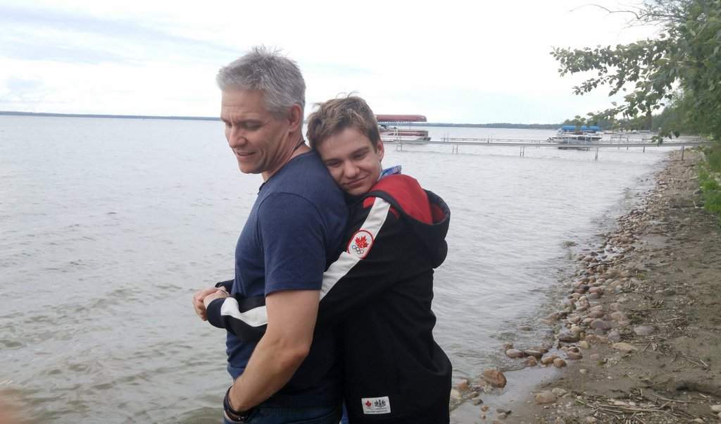 Mike Lake and his son Jaden, pictured in this undated photo. Lake says that left on their own, a child with autism can find themselves in serious danger within minutes.