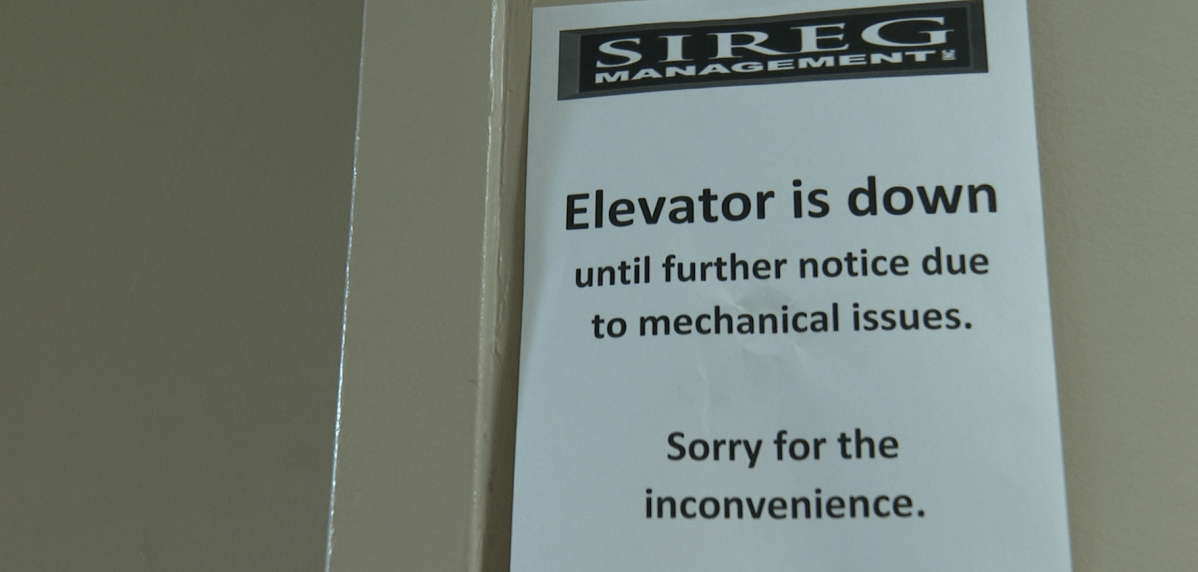 Elevator out of service poster