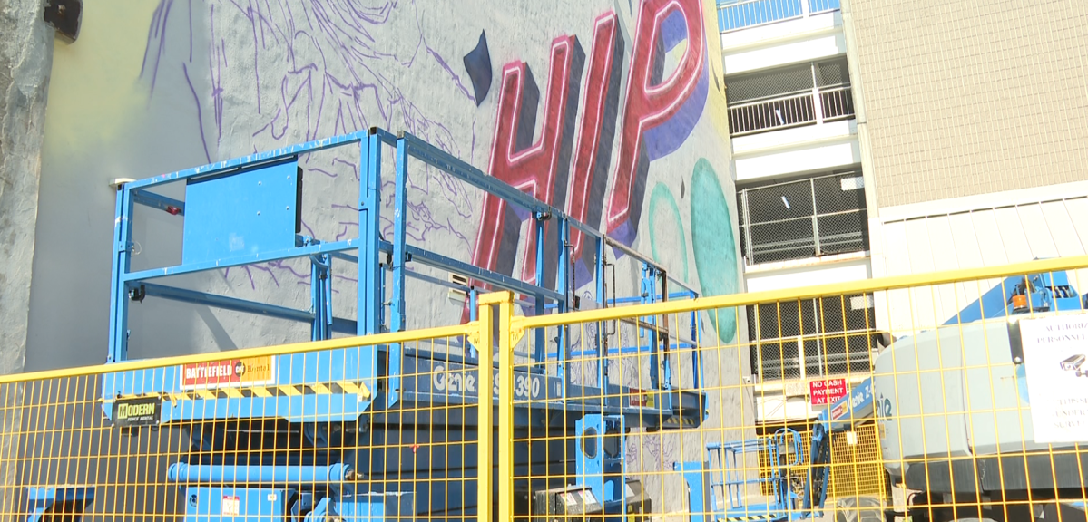 Tragically Hip mural in downtown Kingston