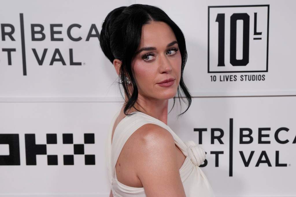 Katy Perry attends the 'Katy Perry: The Lifetimes Tour - Live from Paris' world premiere at the OKX Theater at BMCC Tribeca Performing Arts Center during the Tribeca Festival on Monday, May 8, 2026, in New York.