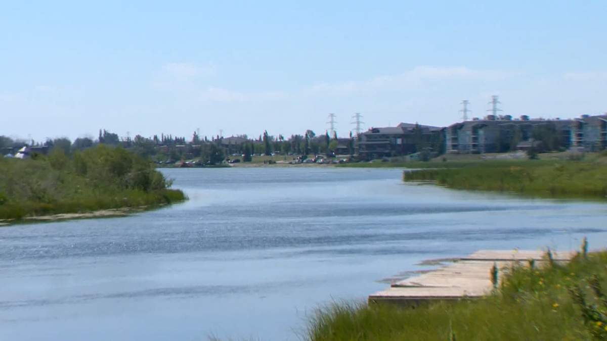 Area residents told Global News the water level in the lake dropped by close to a metre after the water flow into the lake was temporarily shut off while the cleanup was taking place.