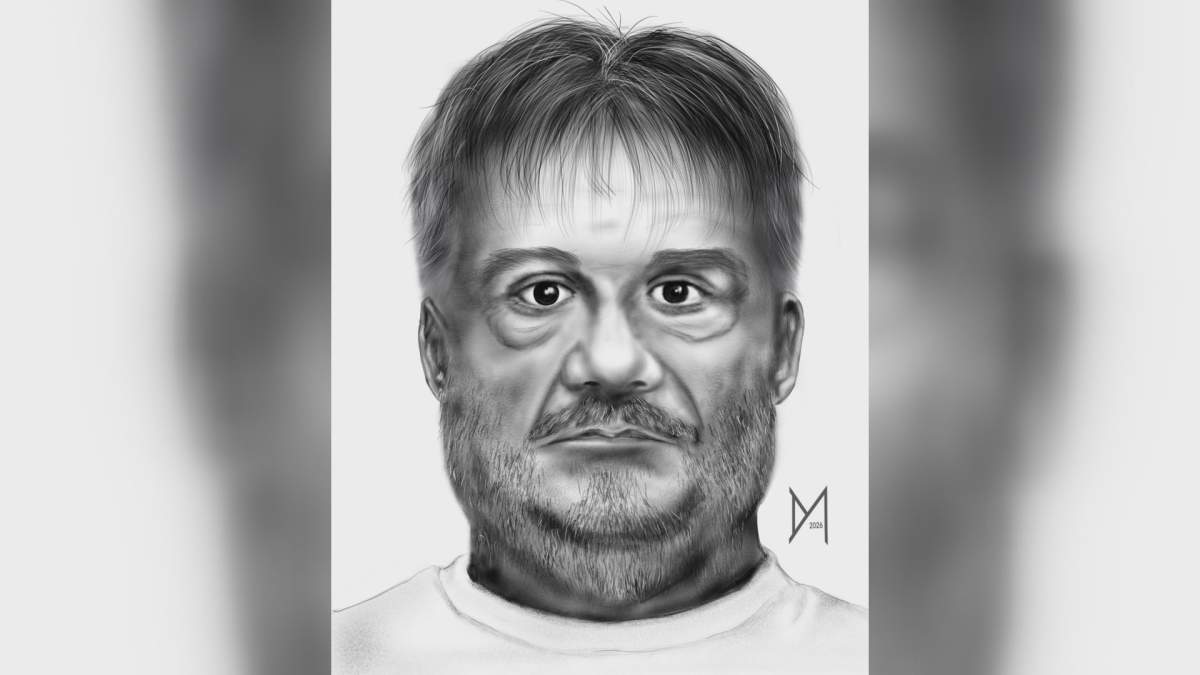 A police composite sketch of a suspect wanted in connection with an attempted child abduction case.