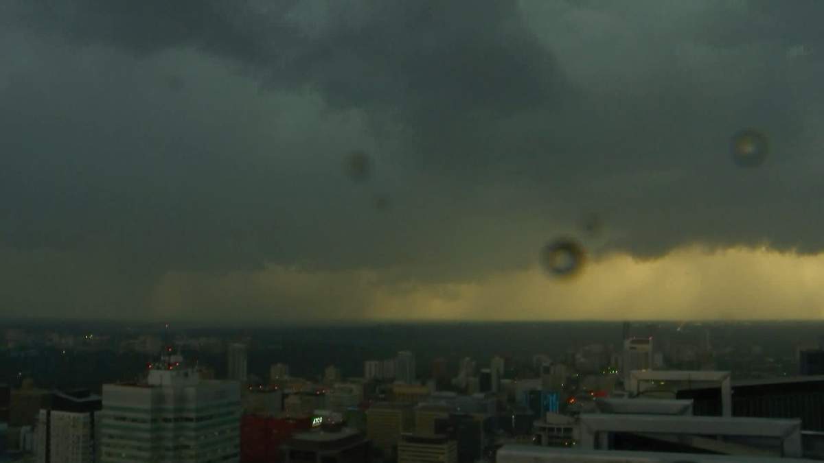 This storm, which rolled through the Edmonton area on Tuesday afternoon, also prompted a warning of possible tornadoes just north and west of the city.