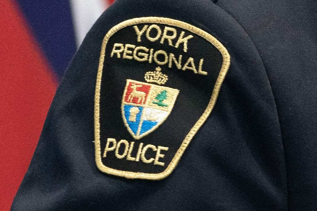 A York Regional Police patch is shown in Aurora, Ont. on Dec. 19, 2022. THE CANADIAN PRESS/Arlyn McAdorey.