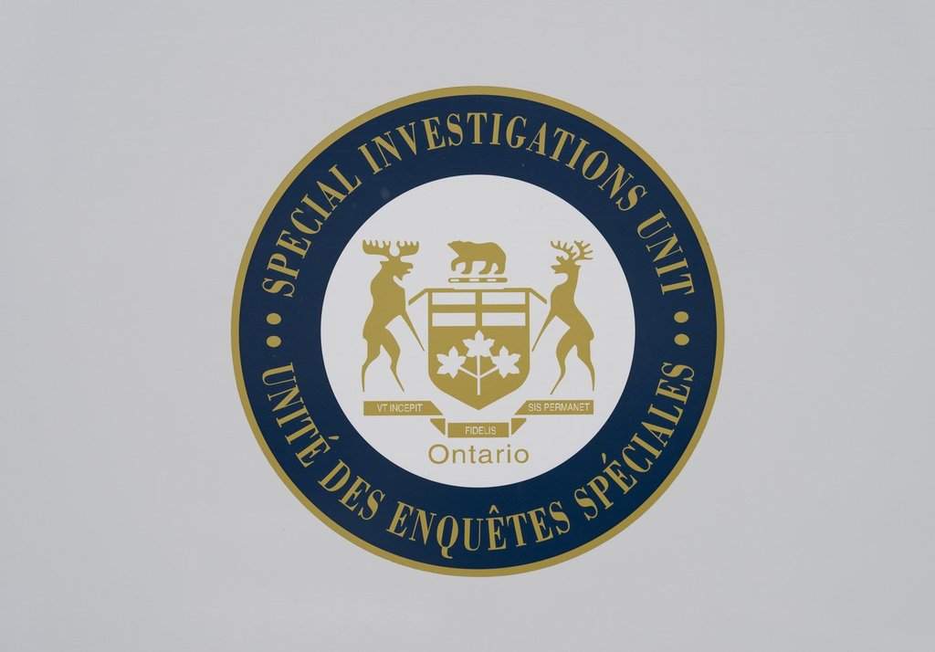The logo of the Ontario Special Investigations Unit is pictured in Toronto on Friday, April 12, 2024.