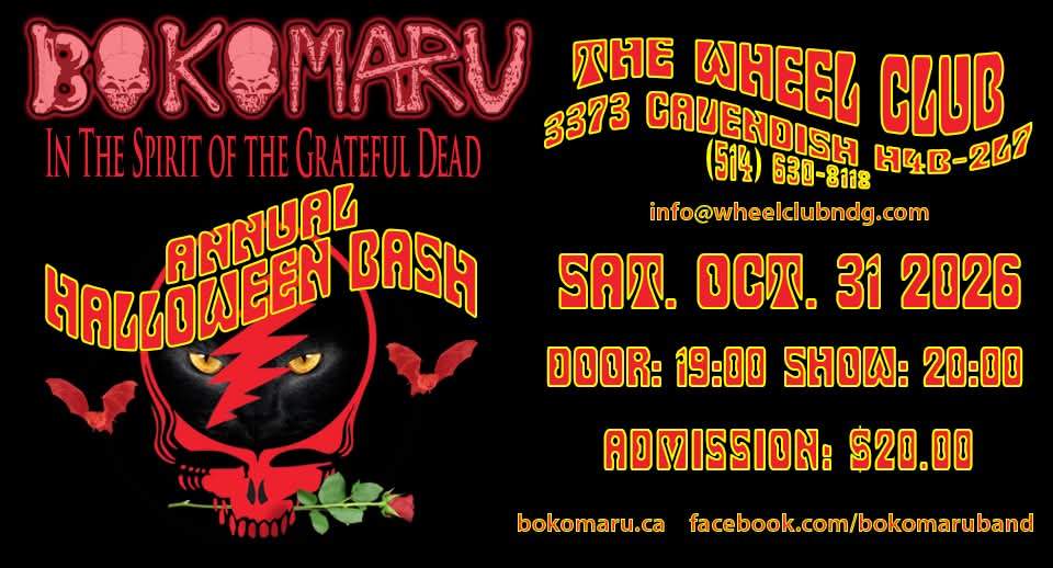 BOKOMARU – In The Spirit of The Grateful Dead – 41st Annual Halloween Bash - image