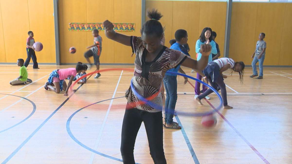 Manitoba students take part in gym class