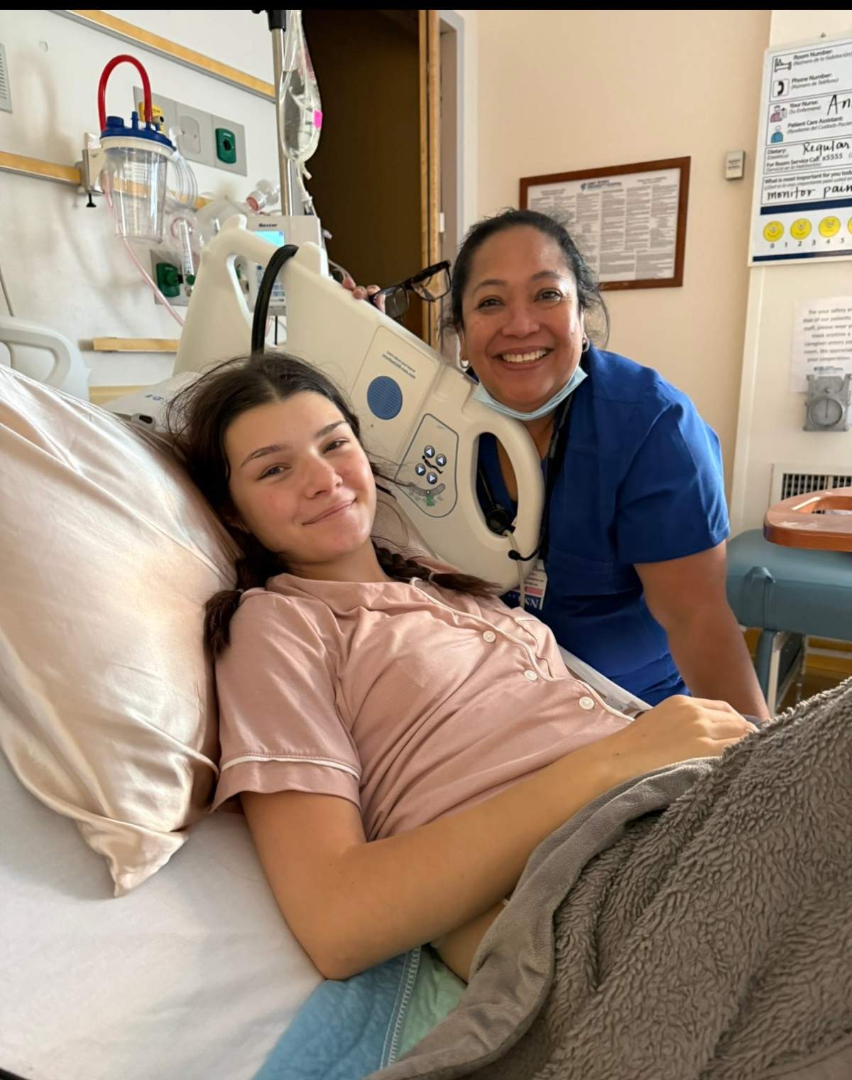 Vienna at the hospital in New Jersey where she received her surgery