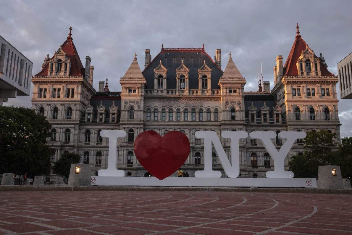 FILE - Exterior View of the State Capitol Wednesday, May 29, 2025, in Albany New York. 