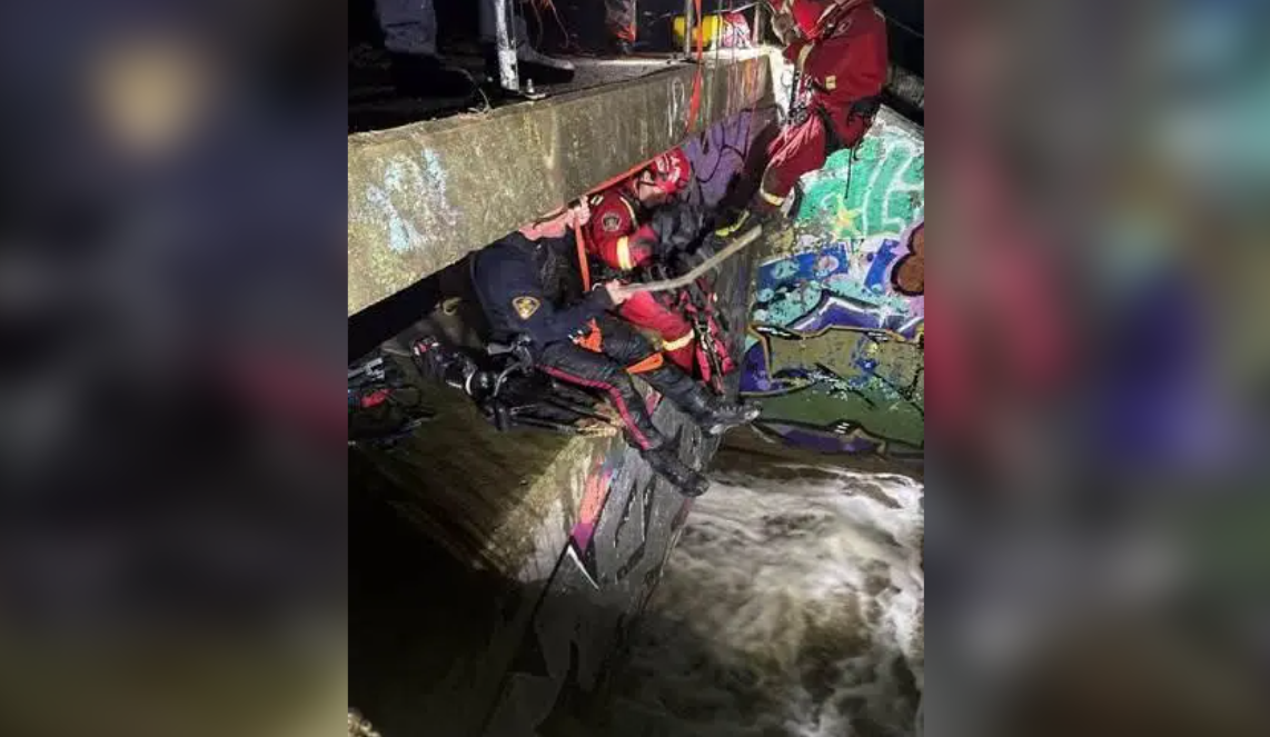 Saskatoon storm drain extrication