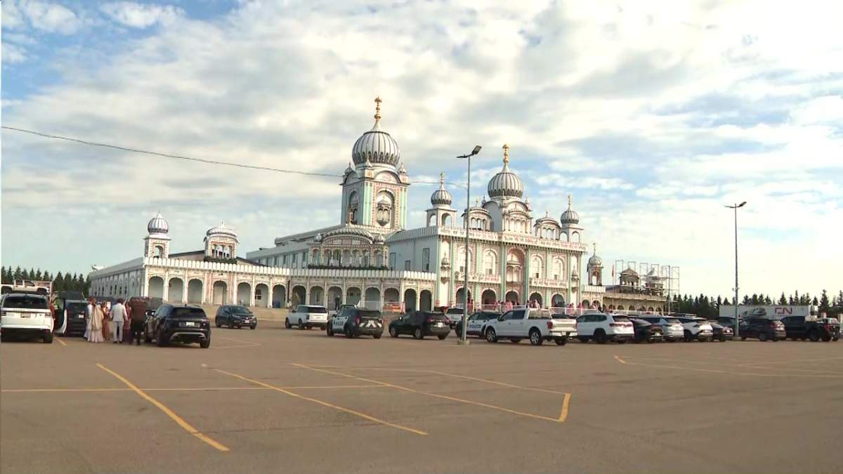 Two men were stabbed during morning prayers at the Nanaksar Sikh gurdwara on the northeastern outskirts of Edmonton on Friday, August 21, 2026.