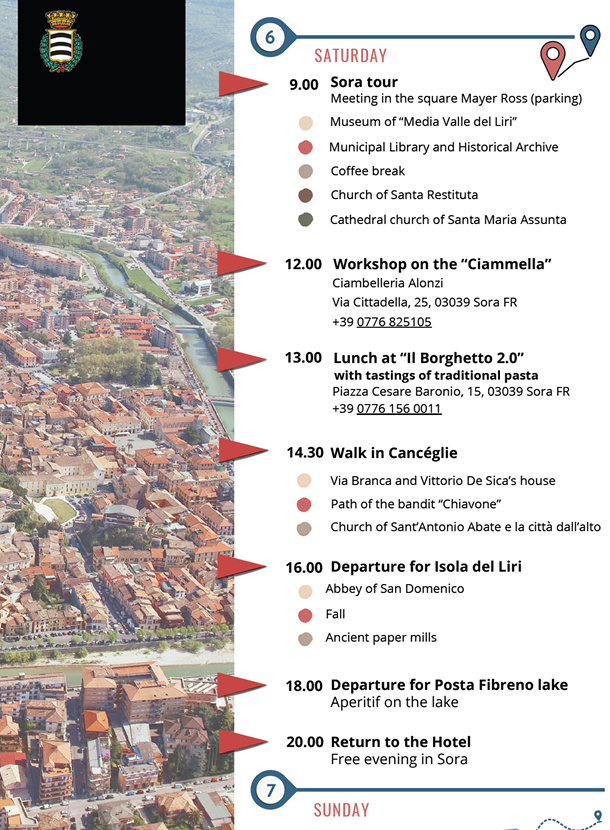 The schedule for one of the days Vaughan councillors and staff spent in Italy.