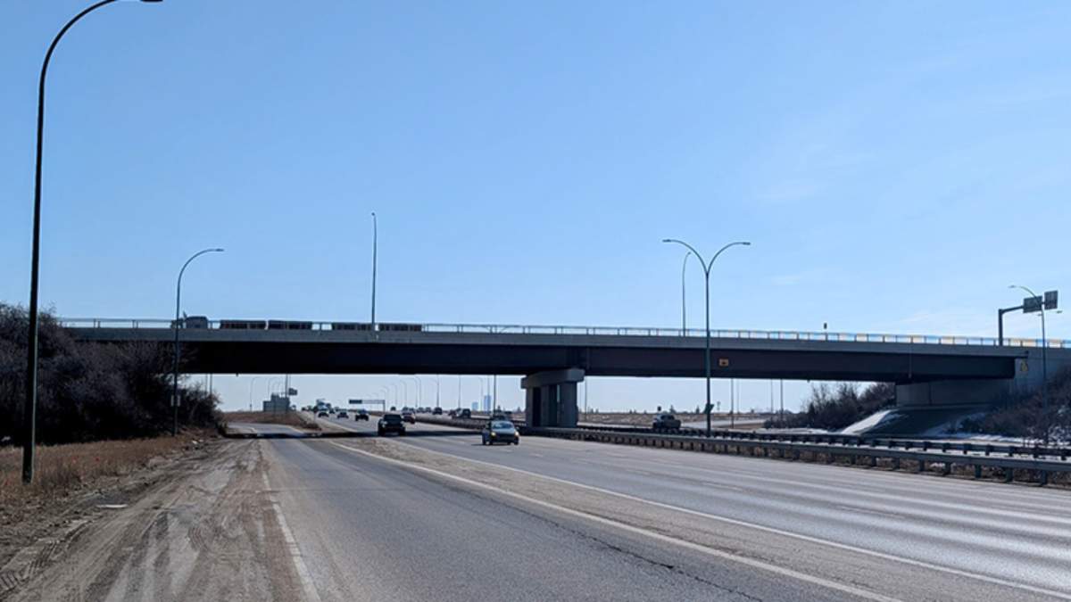 The 184 Street Bridge over Yellowhead Trail.
