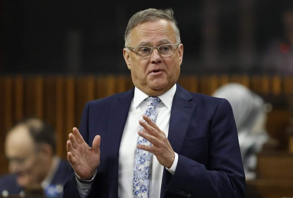Secretary of State of Canada Revenue Agency and Financial Institutions Wayne Long rises during question period on Parliament Hill in Ottawa on Thursday, Jan. 29, 2026. 