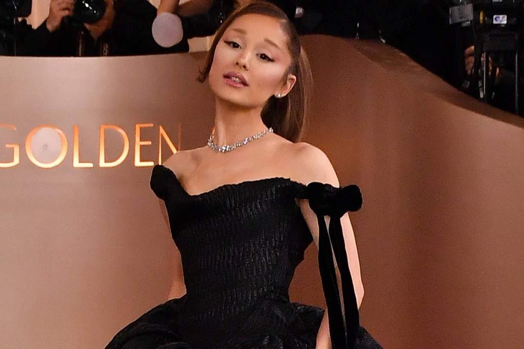 Ariana Grande attends the 83rd annual Golden Globe Awards at The Beverly Hilton on January 11, 2026 in Beverly Hills, California.