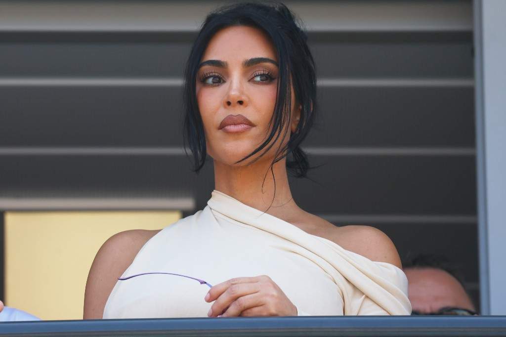 Kim Kardashian attends he Formula One Monaco Grand Prix race at the Monaco racetrack, Sunday, June 7, 2026.