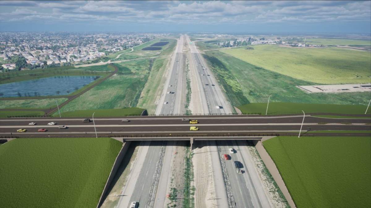 An artist's rendering of the new Memorial overpass over Stoney Trail.