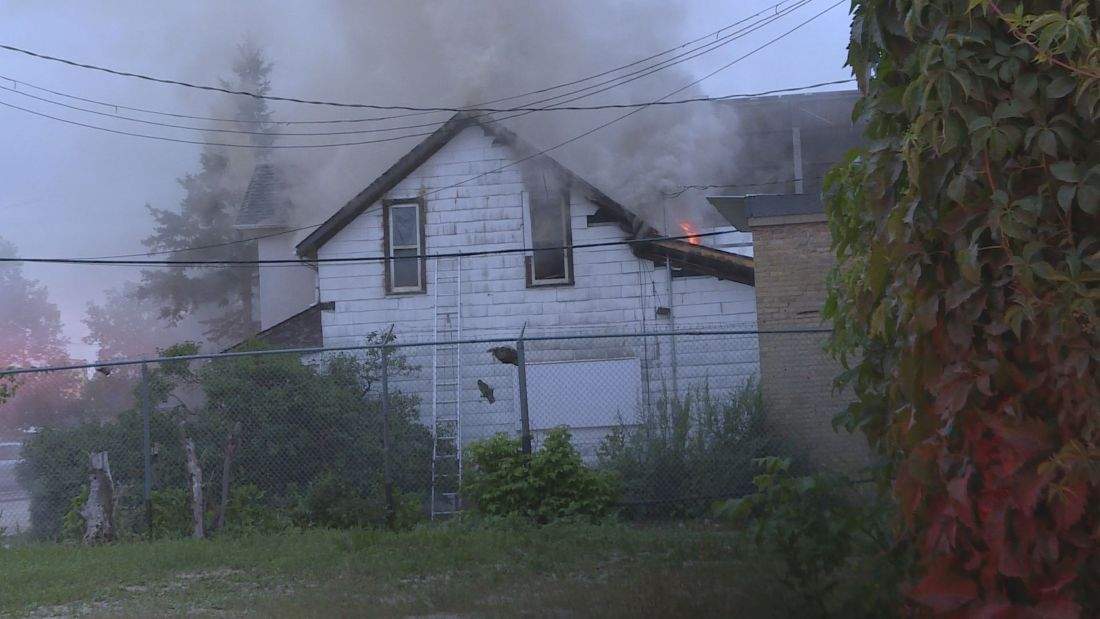 Crews fought the fire at the vacant Point Douglas home Thursday morning, WFPS said.