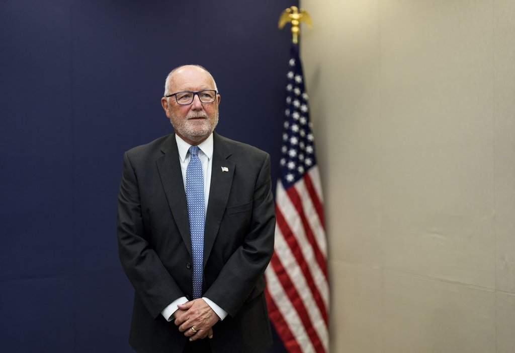 U.S. Ambassador to Canada Pete Hoekstra is shown at the United States Embassy in Ottawa, on Tuesday, Dec. 9, 2025. THE CANADIAN PRESS/Justin Tang.