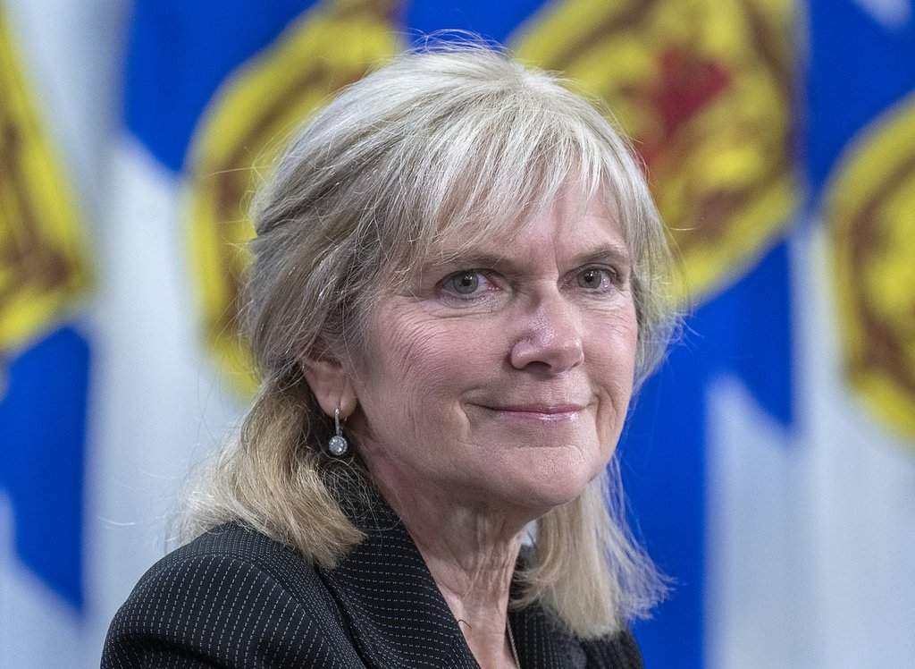 Nova Scotia Auditor General  Kim Adair fields questions at a news conference in Halifax on Tuesday, Nov. 8, 2022.  THE CANADIAN PRESS/Andrew Vaughan.