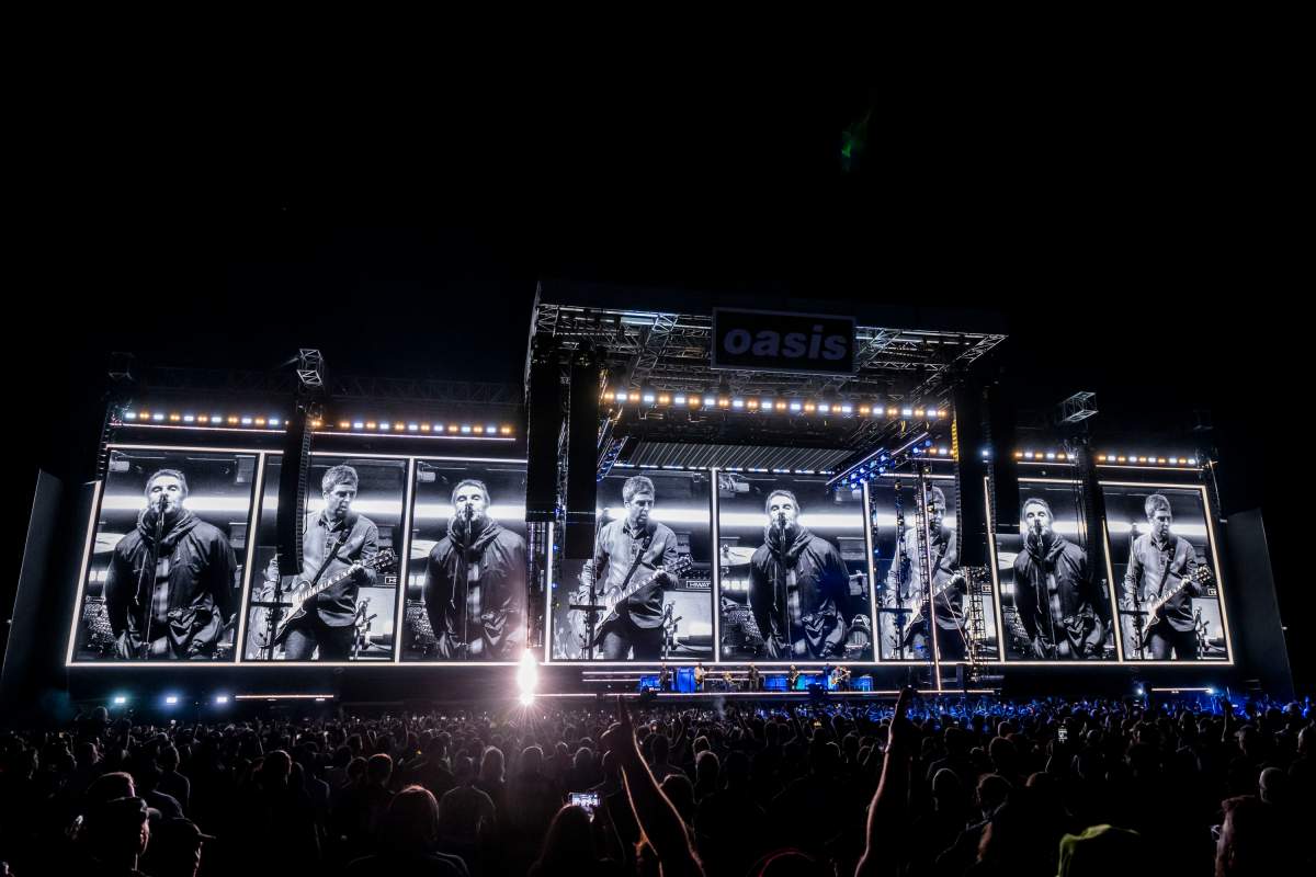 Oasis performs on Sunday, Aug. 24, 2025, at Rogers Stadium in Toronto. 