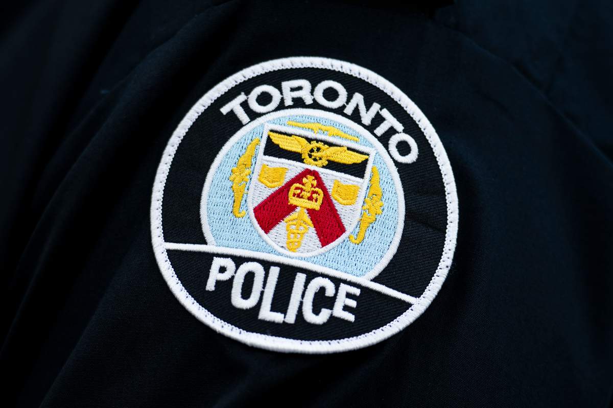 A Toronto Police Service logo in Ottawa, on Sunday, Sept. 28, 2025. 