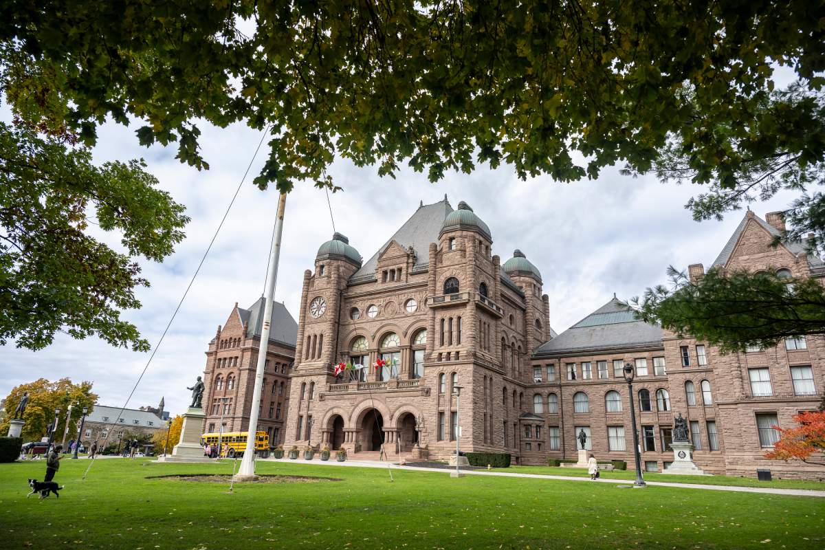 Queen’s Park, in Toronto, Nov. 6, 2025.
