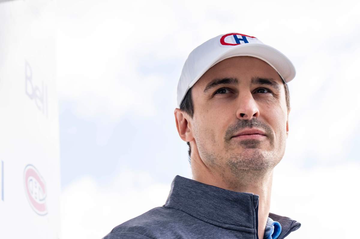Montreal Canadiens’ Chris Kreider speaks to media during the team’s annual golf tournament, in Laval, Que., on Monday, Sept. 14, 2026.