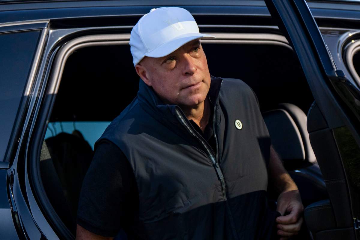 Montreal Canadiens general manager Kent Hughes arrives to the team’s annual golf tournament, in Laval, Que., on Monday, Sept. 14, 2026.