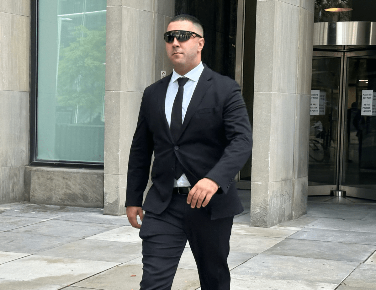 Elias Mouawad walks out of court on Sept. 1, 2026.