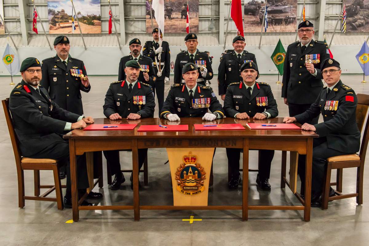 A 1st Canadian Division signing ceremony at CFB Edmonton on Thursday, Sept. 10, 2026.