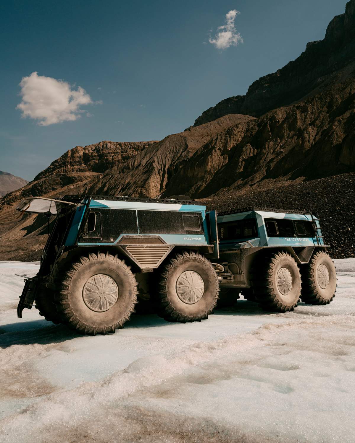 An Ice Odyssey vehicle used at the Columbia Icefield near Jasper, Alta. 